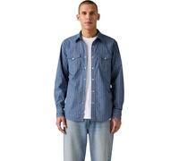 Levi's Hombre Camisa Western Barstow con Cuello francés, Regular Fit, Azul (Bjorn Geo Stripe EST), XL