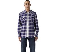 Levi's Hombre Camisa Western Barstow con Cuello francés, Regular Fit, Azul (Hawley Plaid Blue De), XL