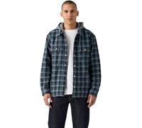 Levi's Hombre Cazadora Francisco Sherpa Flannel con cremallera, Standard Fit, Azul (Beau Plaid Sunset Bl), M