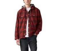 Levi's Hombre Cazadora Francisco Sherpa Flannel con cremallera, Standard Fit, Rojo (Colt Plaid Russet Br), S