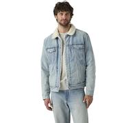 Levi's Hombre Cazadora vaquera Type III Sherpa Trucker forrada, Regular Fit, Azul (Kentucky Blue Sherpa), XS