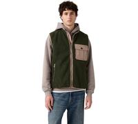 Levi's Hombre Chaleco Joonie Sherpa con cremallera, Standard Fit, Verde (Deep Depths), M