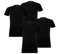 Levi's Hombre Cuello V Camisetas Stretch Algodón 905056001 4er Paquete - 884 - Jet Black, L