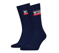 Levi's Hombre Levis 144ndl Regular Cut Sprtwr Logo 2p Calcetines Not Applicable, Azul (Dress Blue 198), 43/46 (Talla del fabricante: 043)