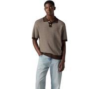Levi's Hombre Polo de Manga Corta con Tapeta de Botones Doble, Standard Fit, Marrón (Sweater Polo Houdsto), M