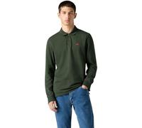 Levi's Hombre Polo de Manga Larga Slim Housemark con Tejido elástico, Logotipo, Verde (Duffel Bag), XL