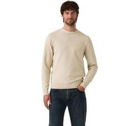 Levi's Hombre Sweatshirt Lightweight Housemark elástica, Cuello Redondo, Beige (White Peppercorn HEA), L