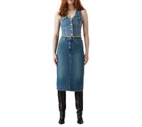 Levi's HR Back Slit Skirt Falda, Tiempo de revisión, 31W Mujeres