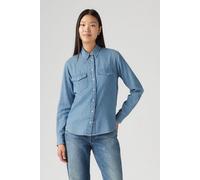 Levi's Iconic Western Linen+ Denim Shirt Talla: M | Manga Larga Outlet | Mujer | Azul