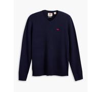Levi's Jersey de hombre de manga larga con cuello pico liso. Azul marino L