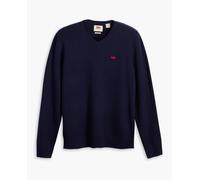 Levi's Jersey de hombre de manga larga con cuello pico liso. Azul marino M