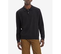 Levi's Jersey ligero de hombre de manga larga tipo polo liso. Negro L