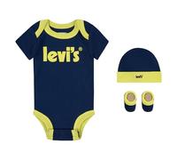 Levi's Juego de 3 piezas de póster LHN NL0280 con logotipo para niños, azul estate, 0-6 meses, azul (Estate Blue), 0-6 meses