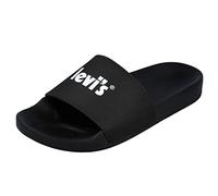 LEVI'S June Poster S, Sandalias Planas Mujer, Full Black, 37 EU