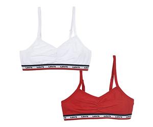 Levi's Kids LHG Sportwear Surplice Bra 4L0181 Sujetador para Niñas, Blanco, L