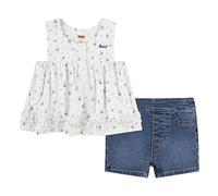 Levi's Kids Lvg floral tank and short set Bebé-Niñas, True Navy, 3 meses
