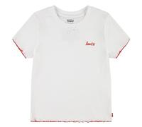 Levi's Kids Lvg ss meet and greet rib crew Niñas, White Alyssum, 2 años