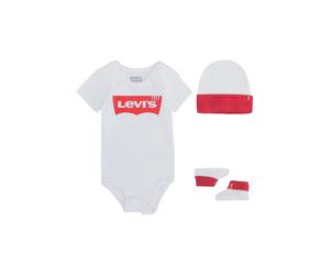 Levi's Kids Pijama entero/body 'Classic Batwing Infant 3pc Set' blanco 56-68 blanco