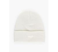 Levis Knitted Cuff Beanie ~ Slouchy Red Tab regular white