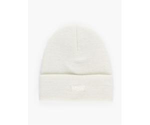 Levis Knitted Cuff Beanie ~ Slouchy Red Tab regular white