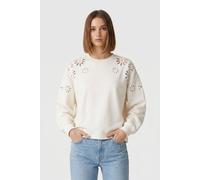 Levi's Leo Raw Cut Crew H125 Wmns Placed Emb Egret Talla: M | Manga Larga Outlet | Mujer