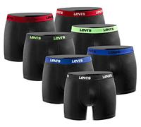 Levi's Levis - Calzoncillos tipo bóxer para hombre, edición limitada, 7 unidades, color negro, talla M, Negro , M