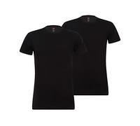 Levi's Levis Men Solid Crew 2p T-Shirt, Negro (Jet Black 884-01), M (Pack de 2) para Hombre