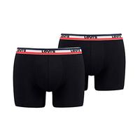 Levi's LEVIS MEN SPRTSWR LOGO BOXER BRIEF 2P, negro (black 200), S (Pack de 2) para Hombre