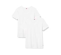 Levi's Levis Men V-Neck 2p T-Shirt, Blanco (White 300-01), XL (Pack de 2) para Hombre