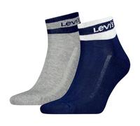 Levi's Quarter Calcetines, Azul Marino/Gris, 43/46 (Pack de 2) Unisex