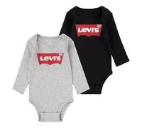 Levi's Lhn Ls 2Pk Batwing Bodysuit Se, conjuntos Unisex bebé, Gris (Gris Brezo), 0-6 meses