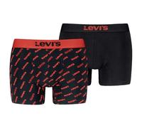 LEVIS Logo All Over Print Organic Cotton Bóxer, Black Combo, XL (Pack de 2) de los Hombres