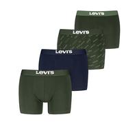 Levi's Logo All Over Print Organic Cotton Calzoncillos Tipo bóxer, Dark Green Combo, S (Pack de 4) de los Hombres