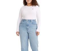 Levi's Long-sleeve Baby Tee, Camiseta Mujer, White +, XXS