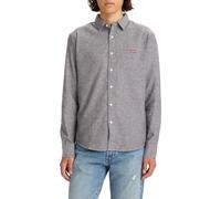 Levi's Long-Sleeve Battery Housemark Slim Camisa, Black Agate, XS Hombre