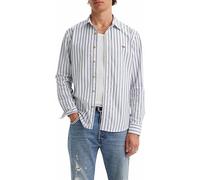 Levi's Long-Sleeve Battery Housemark Slim Camisa, Jenny Stripe Sodalite Blue, XS Hombre