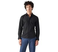 Levi's Long-Sleeve Battery Housemark Slim Camisa, Jet Black, XS Hombre
