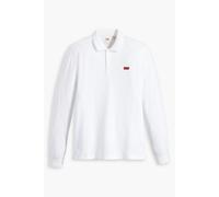 Levi's Long-Sleeve Slim Housemark Polo Camisa Hombre, Bright White, M