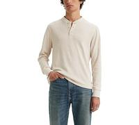Levi's Long-sleeve Thermal 3-button Henley T-Shirt, Rainy Day, L Hombre