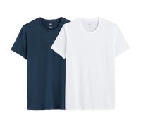 LEVI'S Lote de 2 camisetas slim con cuello redondo. Color Azul Marino + Blanco