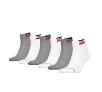 LEVI'S Lote de 6 pares de calcetines bajos. Color Blanco + Gris