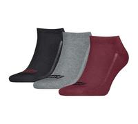 Levi's Low Cut Batwing Logo Zapatillas Deportivas, Rojo, Gris y Negro, 39-42 (Pack de 3) Unisex Adulto