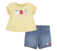 Levi's LVG Fruity tee & Short Set 1EK061 Trajes coordinados, Golden Haze, 9 Months para Bebés