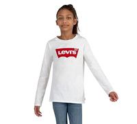 Levi's Lvg L/S Batwing Tee, Camiseta con Manga Larga Niñas, Blanco, 14 años