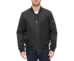 Levi's Ma-1 Flight Lightweight Zip-up Bomber Jacket Chaqueta, Negro clásico sin Relleno, Large para Hombre