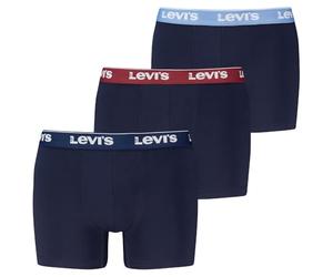 LEVIS MEN REPEAT LOGO BOXER BRIEF 3P navy/color co L