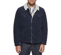 Levi's Men's Corduroy Sherpa Lined Trucker Jacket, Navy, Large
