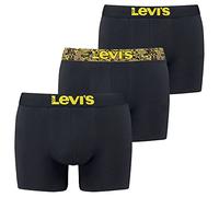 Levi's Men's Pattern Waistband Boxer Briefs Gift Box 3 Pack, Calzoncillos Boxer de los Hombres, Black Combo, S
