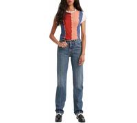 Levi's Middy Straight with Pintuck Pantalones, Sin Filtro, 24W / 31L Mujeres