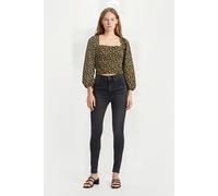 Levi's Mile High Super Skinny Black Ground Talla: W24L30 | Vaqueros Skinny Outlet | Mujer | Negro